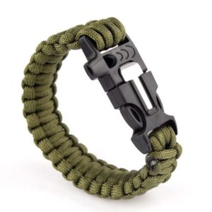 Paracord náramek 3 v 1 - zelený