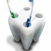 Zubní držák kartáčků - Bílá